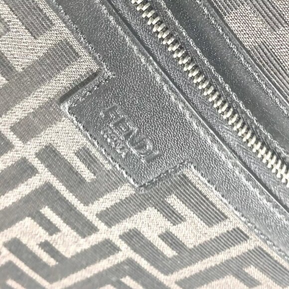 FENDI 2WAY Bag Handbag Logo Zucca bag Backpack Leather/Canvas Black/gray - Picture 9 of 15